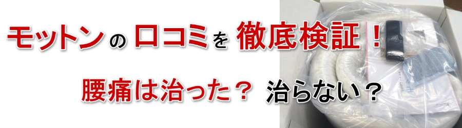 モットン口コミと腰痛効果を徹底検証!